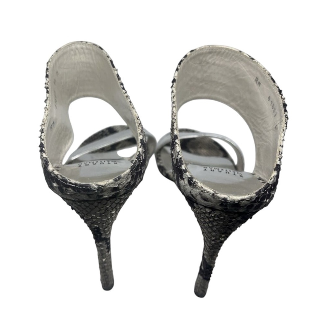 Stuart Weitzman Myslide Mules Snake Stilettos - image 2